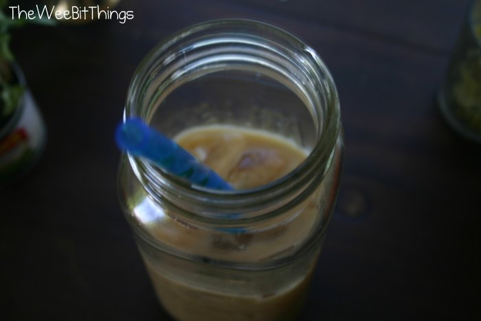 Coffee served in a Mason Jar