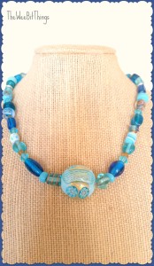 Glass Bead Necklace in Blue