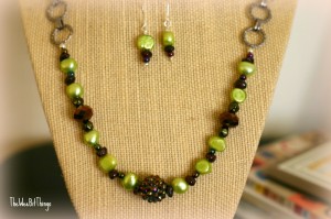 Chain Plus Potato Bead Necklace Close Up