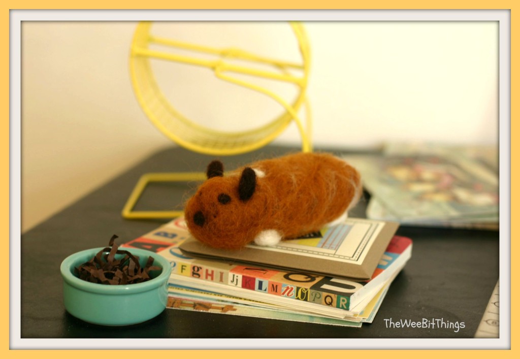 Image of a wool felt hamster 